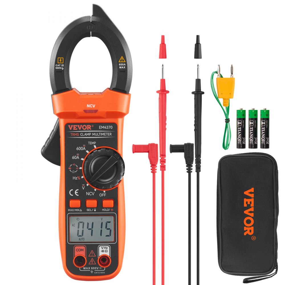 VEVOR Digital Clamp Meter T-RMS, 6000 Counts, 600A Clamp