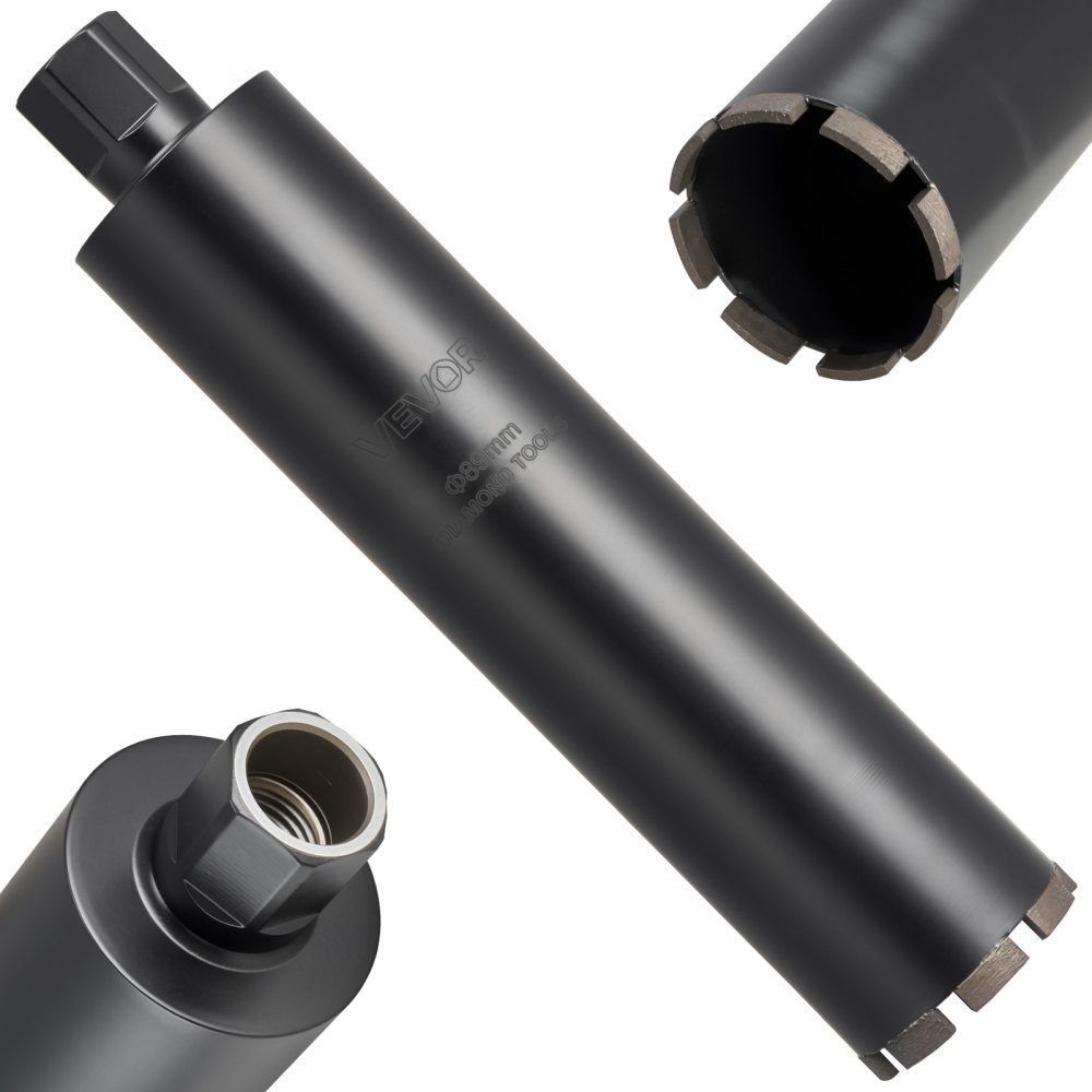 VEVOR 3-1/2 Inch Core Drill Bit – 14 Inch Depth, 1-1/4-7