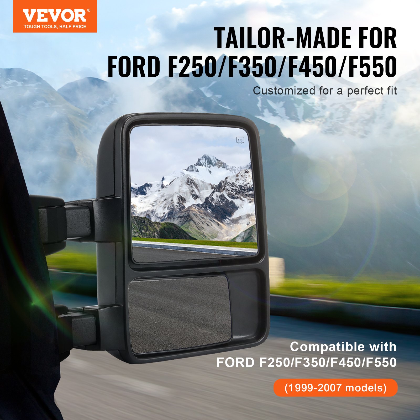 EVERESTCO Power Heated Tow Mirrors For Ford F250/F350/F450/F550 (1999-07) – Smoke Signal