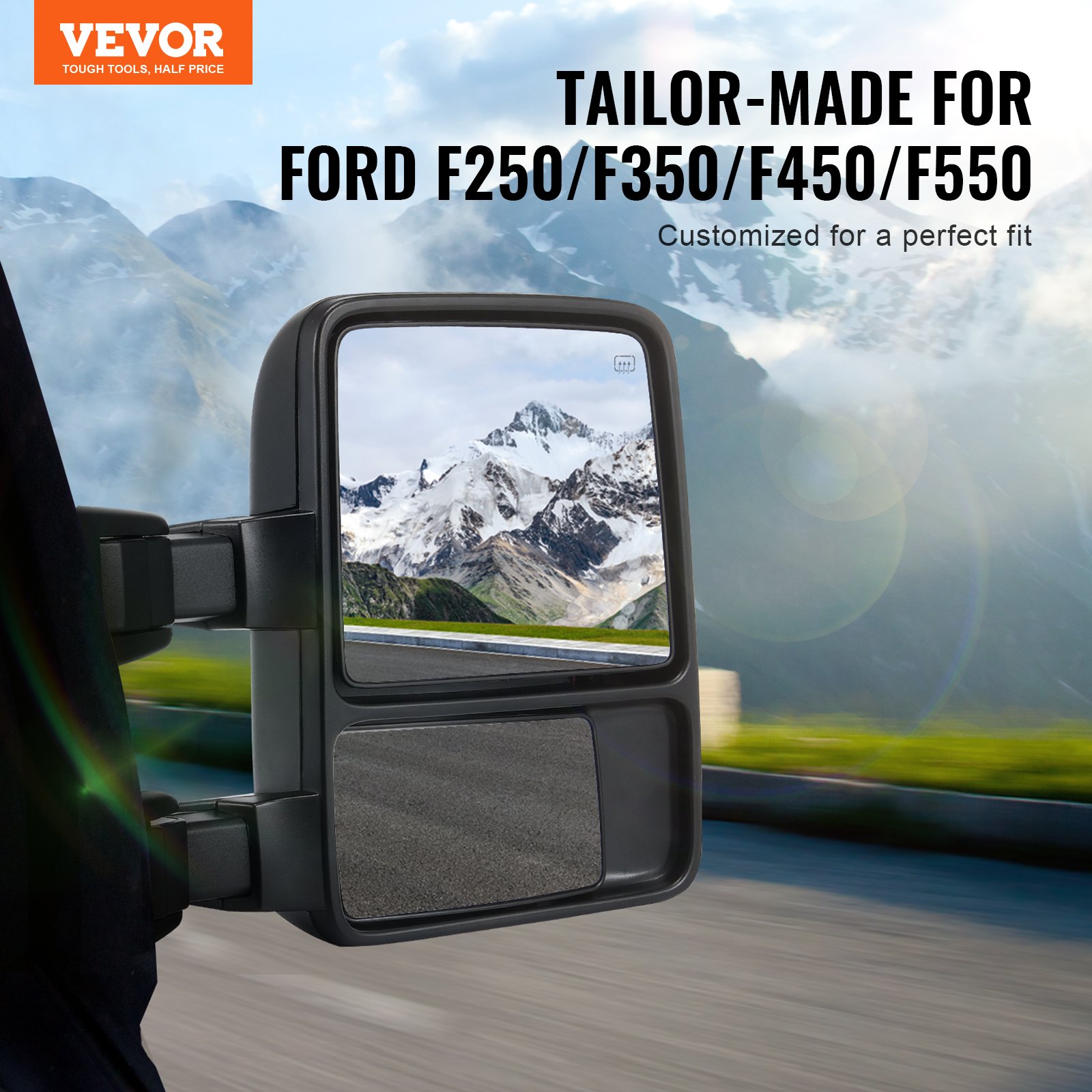 Teledu Folding Power Mirrors Left/Right Pair Set For 2003-2005 Dodge