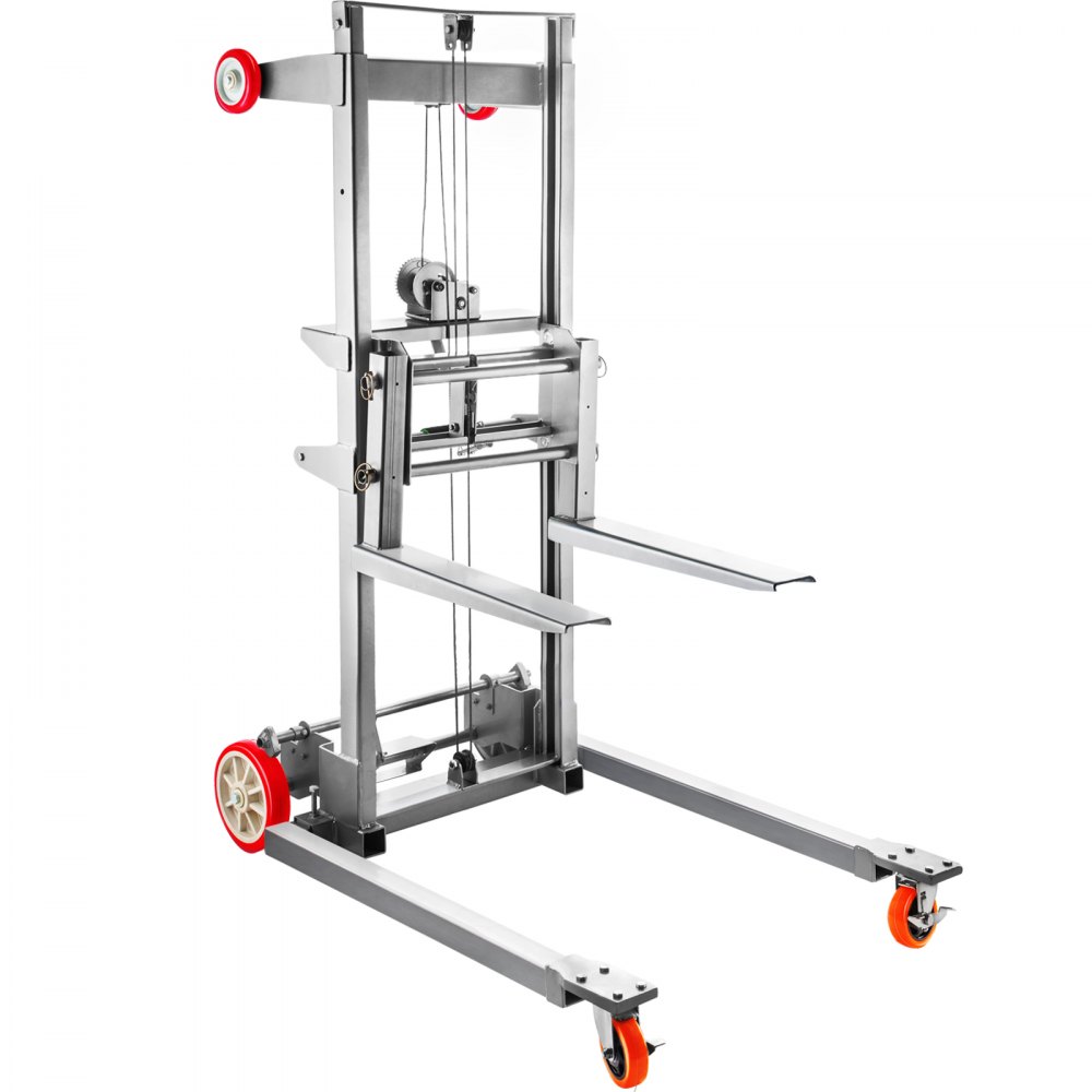 VEVOR Manual Winch Stacker Material Lift 63" Max Height 551 lbs