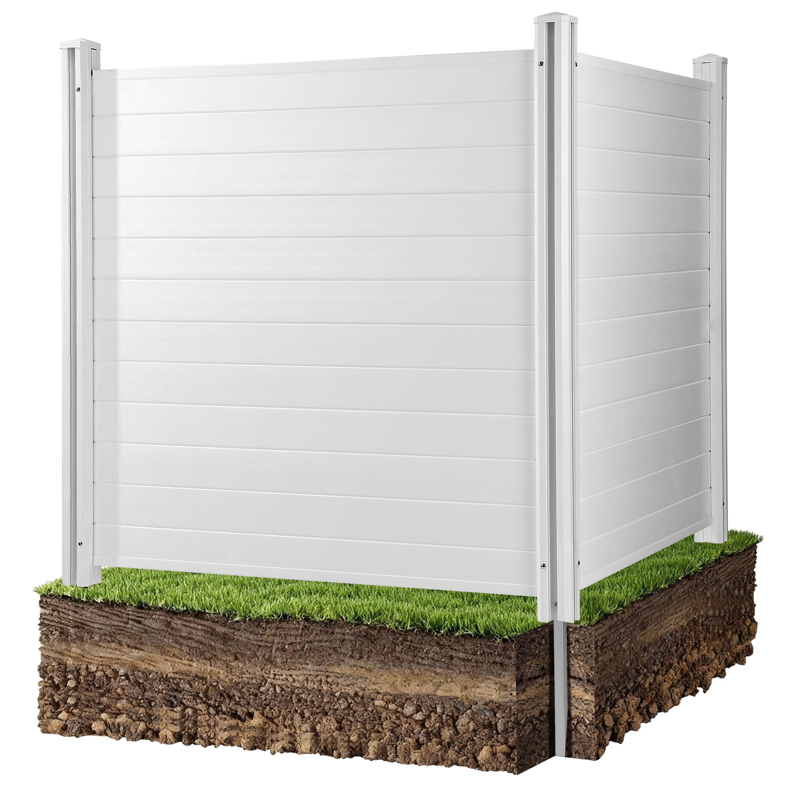 VEVOR 2 Panels Outdoor Privacy Screen, 50 x 50 in Air Conditioner Fence ...