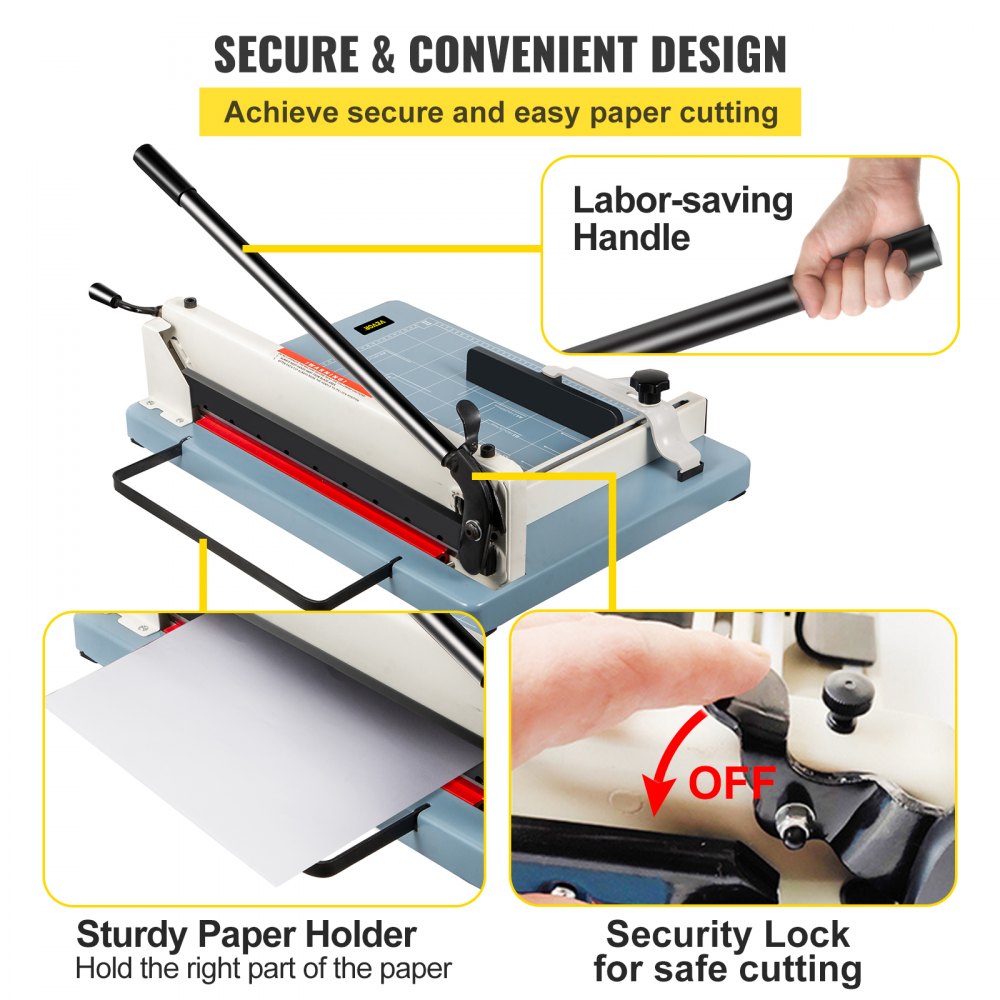 Basic Paper Cutter VEVOR Industrial Paper Cutter A3 Heavy Duty Paper Cutter 17 Inch Paper ...