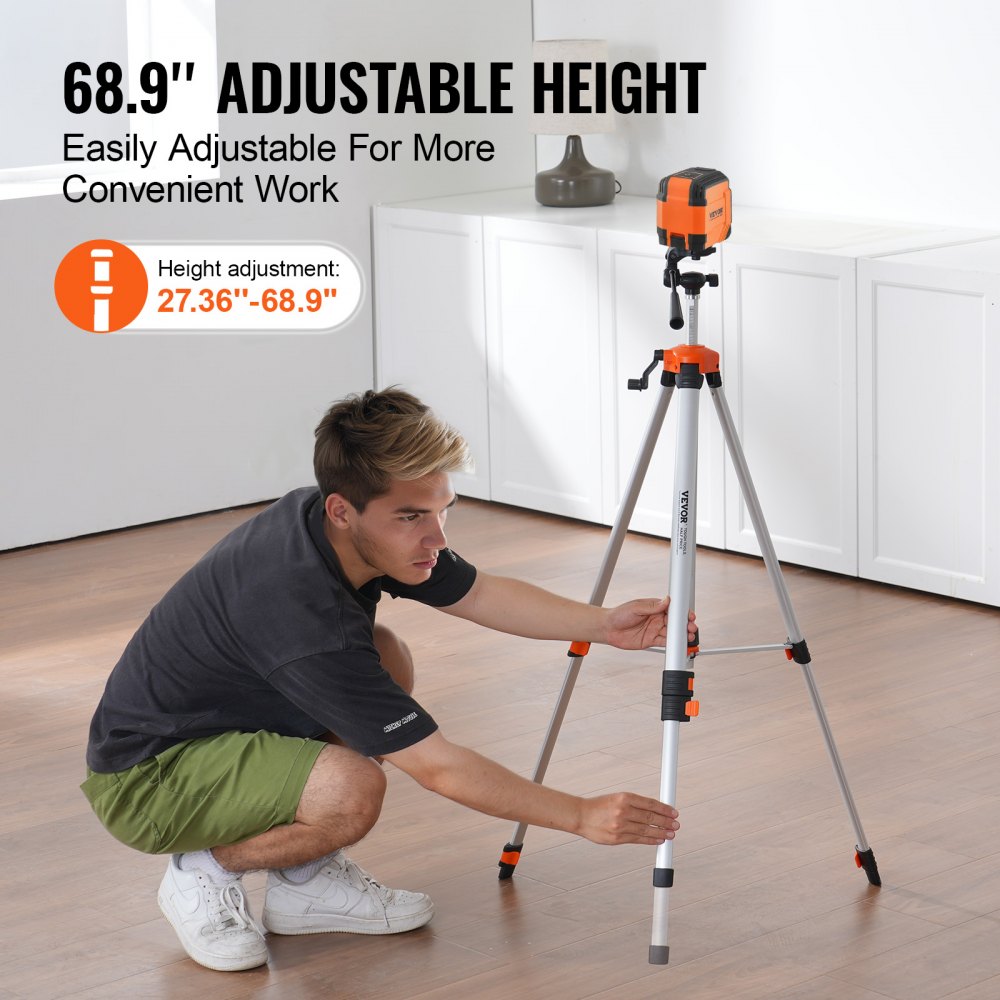 VEVOR Laser Leveler with Tripod – 360°, ¼ x 20 Thread Mount