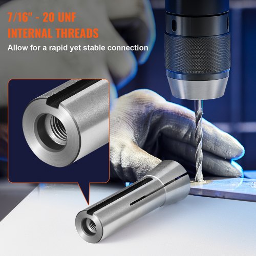VEVOR 13 pcs Precision R8 Collet Set, 1/8'' - 7/8'', 45# Mill