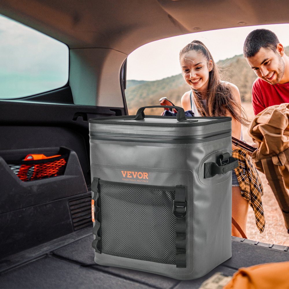VEVOR Soft Cooler Bag, 30 Cans Soft Sided Cooler Bag Leakproof with ...