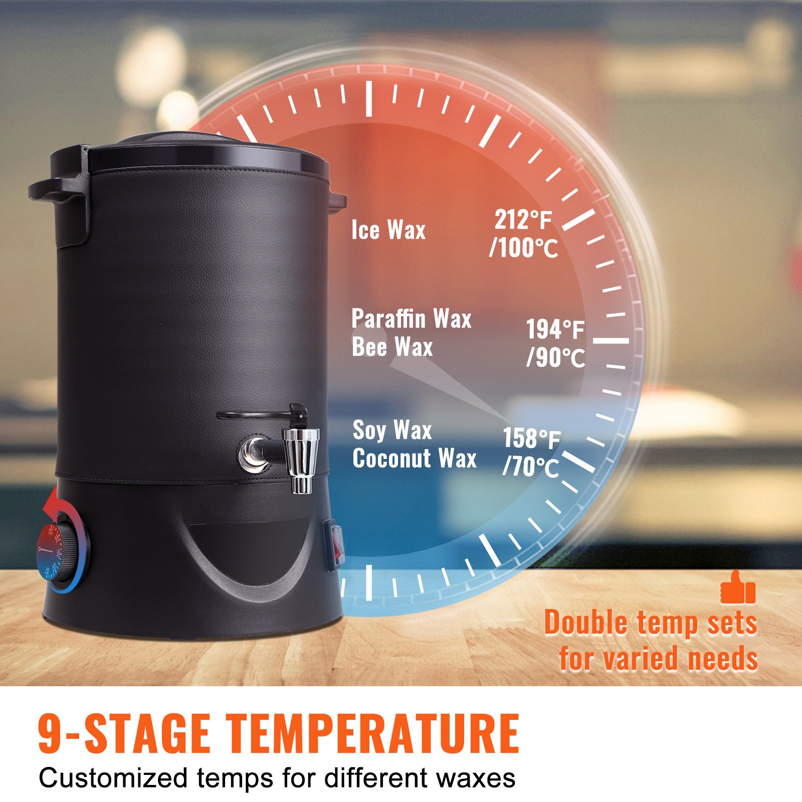 VEVOR Wax Melter for Candle Making, 6.5 Liter Large Electric Wax