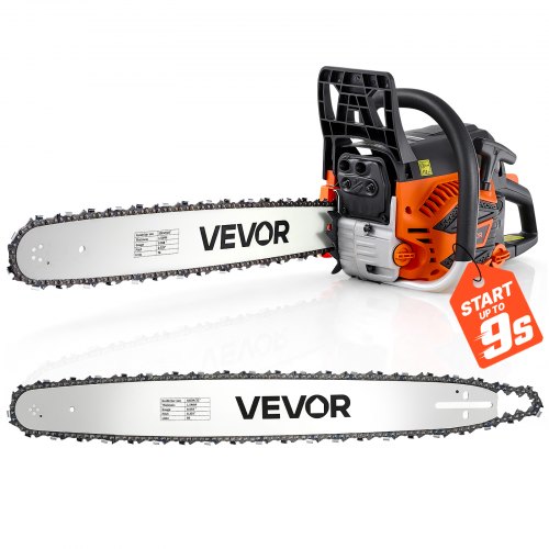 VEVOR Gas Powered Chainsaw 20 & 22 Inch 62CC 3.8HP 2 Stroke Engine