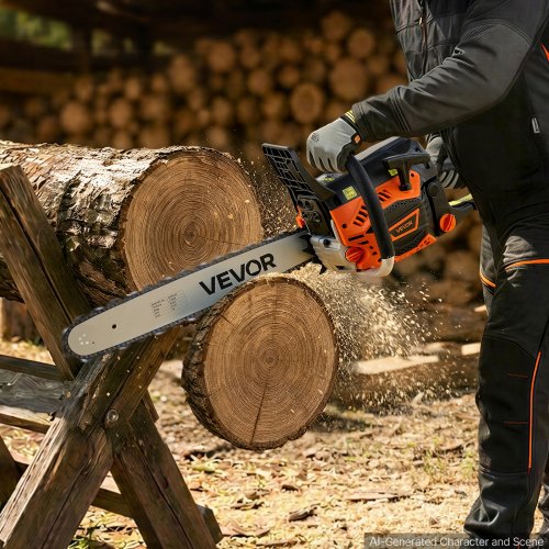 VEVOR Gas Powered Chainsaw 20 Inch 58CC 3.22HP 2 Stroke Engine Gas