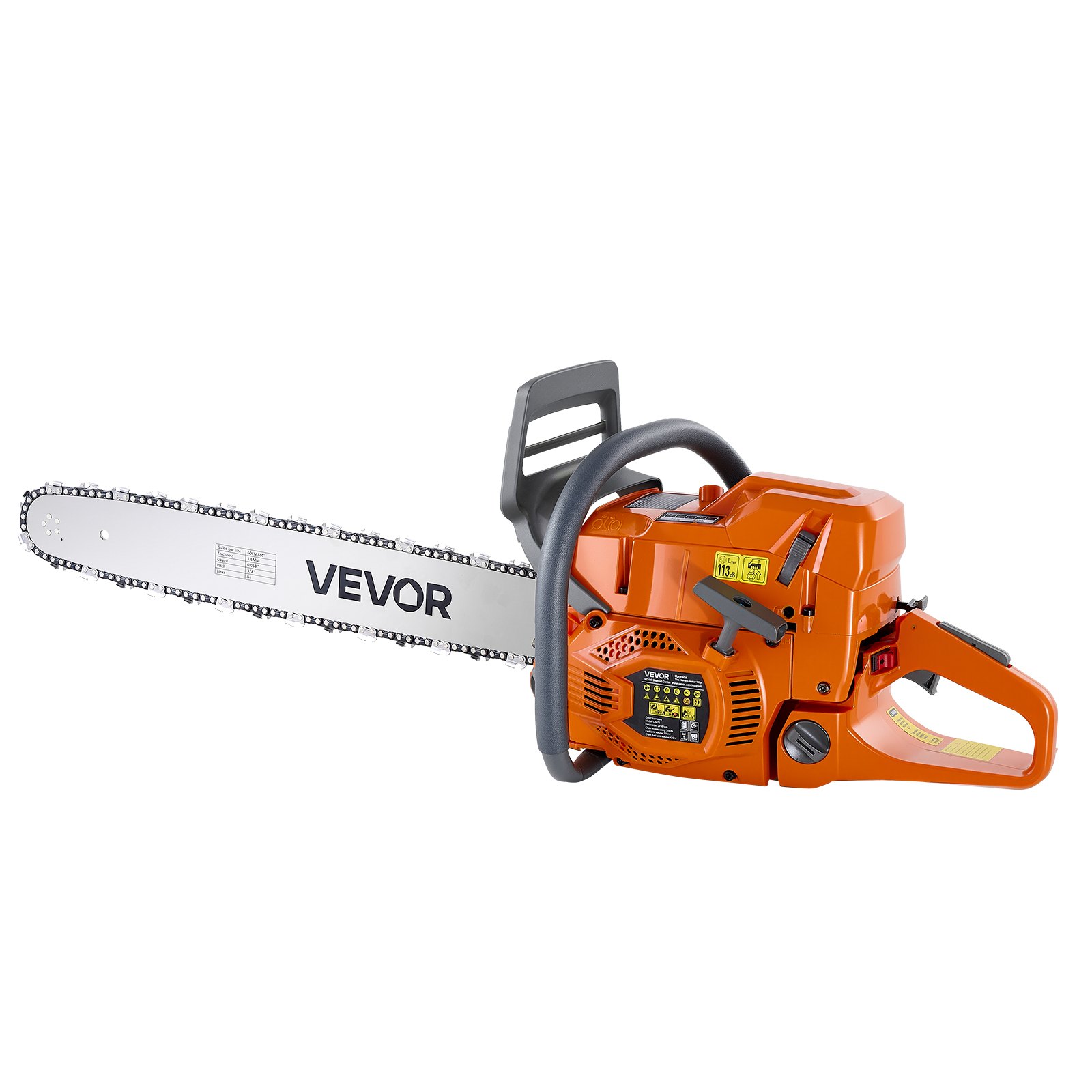 VEVOR Gas Powered Chainsaw 24 Inch 72CC 5HP 2 Stroke Engine Gas ...