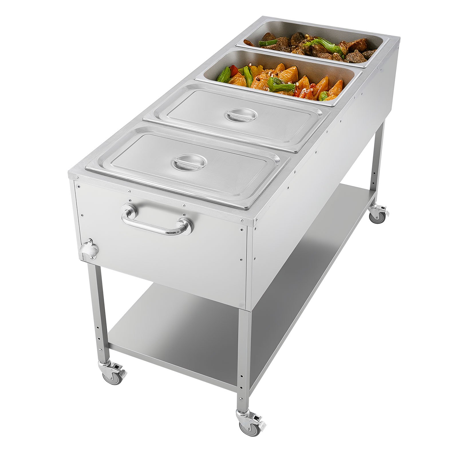 VEVOR Portable Propane Steam Table – 60.2 x 25 x 34.6 Inches