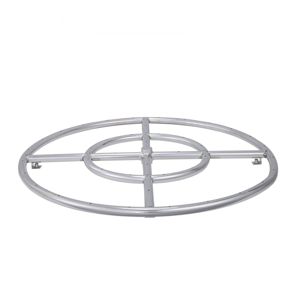 Vevor 24 Inch Round Drop In Fire Pit Pan Stainless Steel Fire Pit