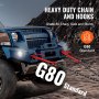 5/16" X 3' G80 Tow Chain J Truck V-Chain Grab Bridle With RTJ Hooks - 9260 Lb Capacity