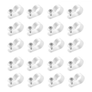 VEVOR R-Type Cable Clip, 0.51 in Wire Clamp, 100 Pack Nylon Screw ...