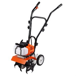 VEVORTillerCultivatorGasPowered,43CC2-StrokeGardenCultivator,Tillerwith4SteelAdjustableFrontTinesforLawn,GardenandFieldSoilCultivation