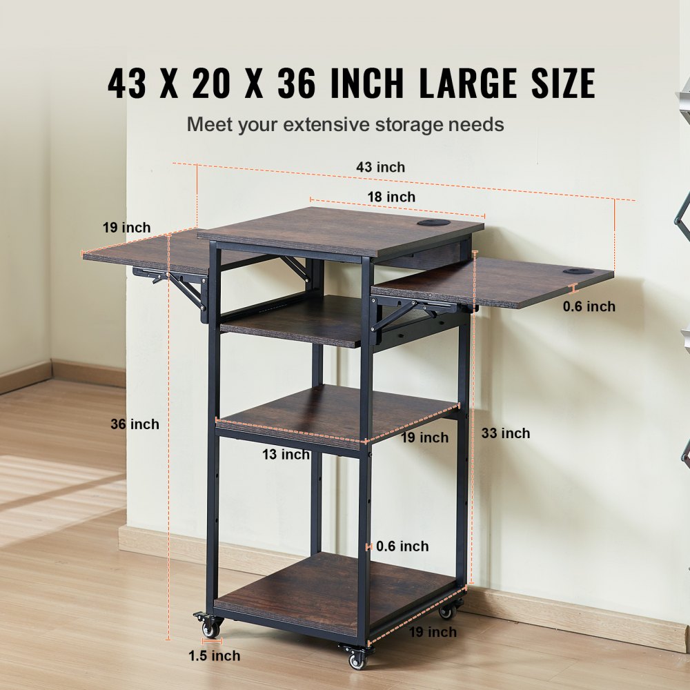 VEVOR Heat Press Table with Charging Station 4 Tier Movable Heat Press ...