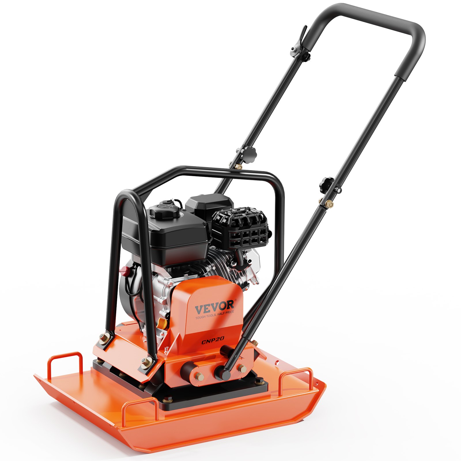 VEVOR Plate Compactor, 7.0 HP Gas Engine, 4451.22 lbf Vibration ...