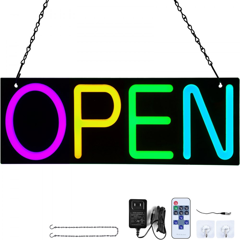 Neon Sign Multiple Color VEVOR LED Open Sign, 20