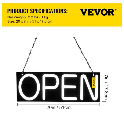VEVOR LED Open Sign, 20