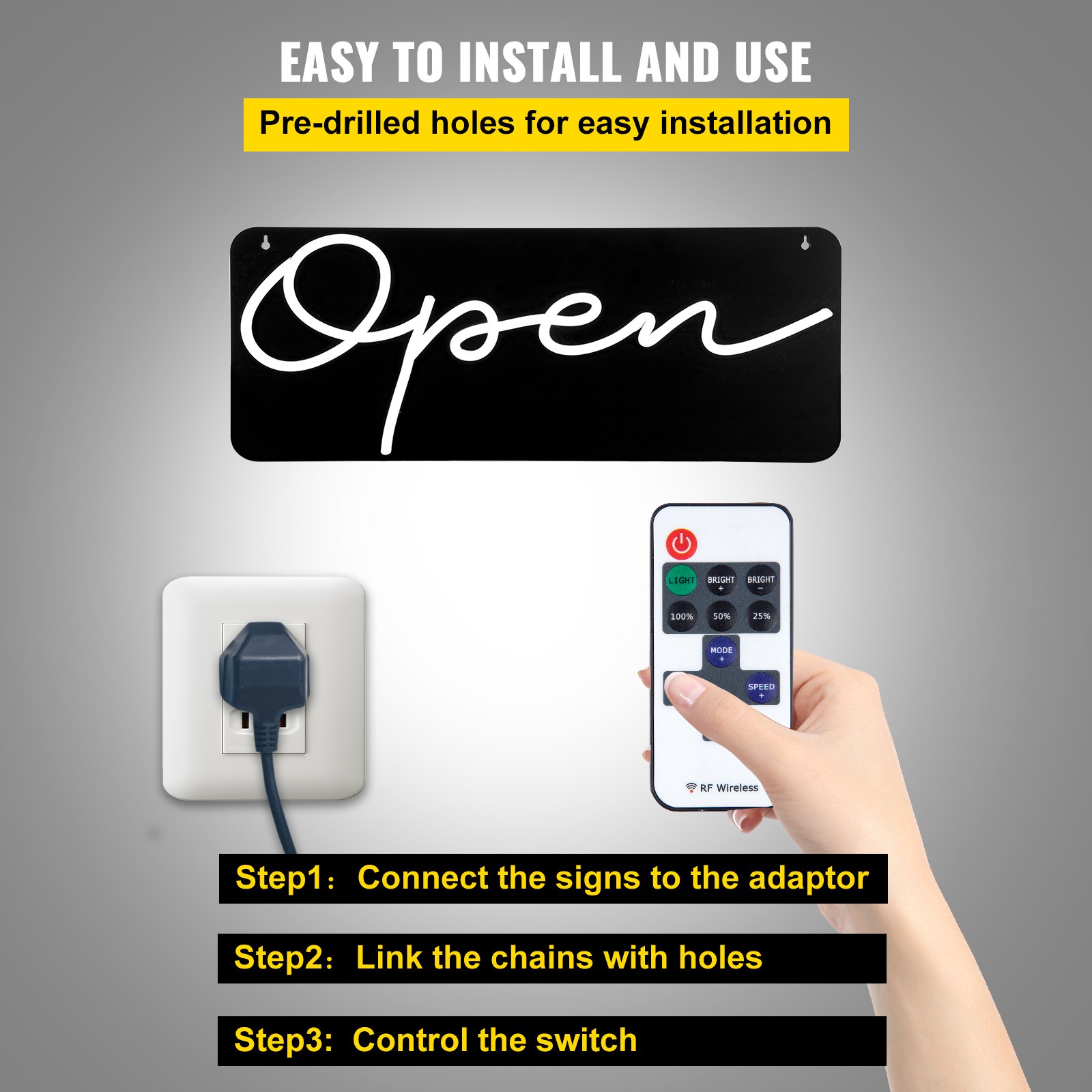 VEVOR LED Open Sign, 22
