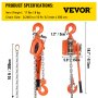 Pal à Levier Manuel 3/4 Tonne (1650 Lbs) – Chaîne G10 De 3m, Capacité 750kg, Garantie 1 An, Neuf