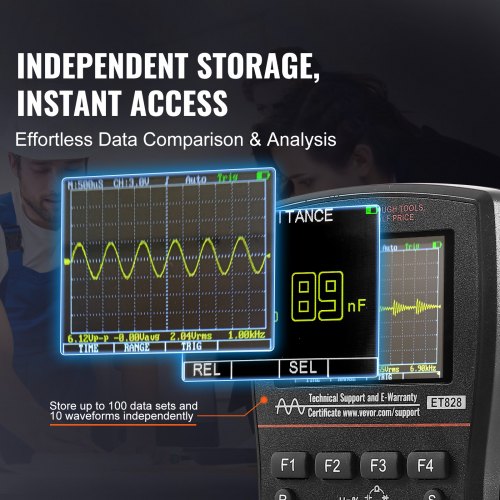VEVOR 2-in-1 Handheld Digital Oscilloscope, 2.5MS/S Sampling VEVOR 2-in-1 Handheld Digital Oscilloscope, 2.5MS/S Sampling