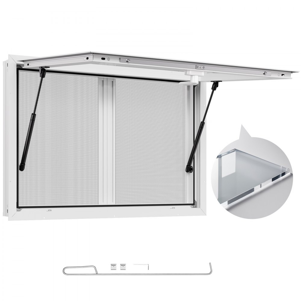VEVOR Concession Window 92x61 cm, Aluminum Alloy Service Window for ...