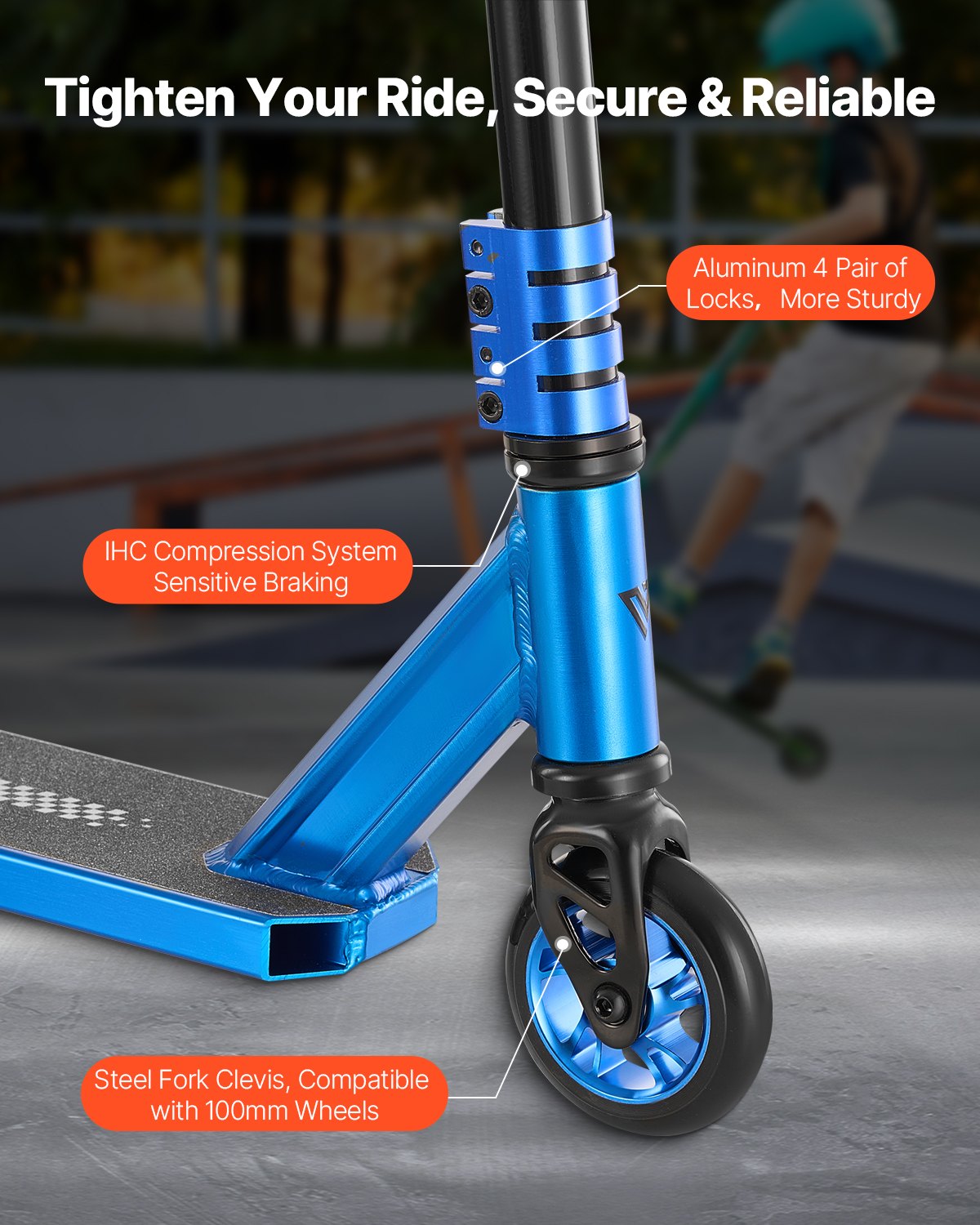 VEVOR Stunt Scooter, Pro Complete Trick Scooters for Kids Ages 9-11 ...