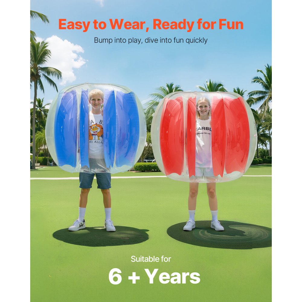 VEVOR Inflatable Bumper Balls - 176.36 Lbs, 0.5 mm PVC