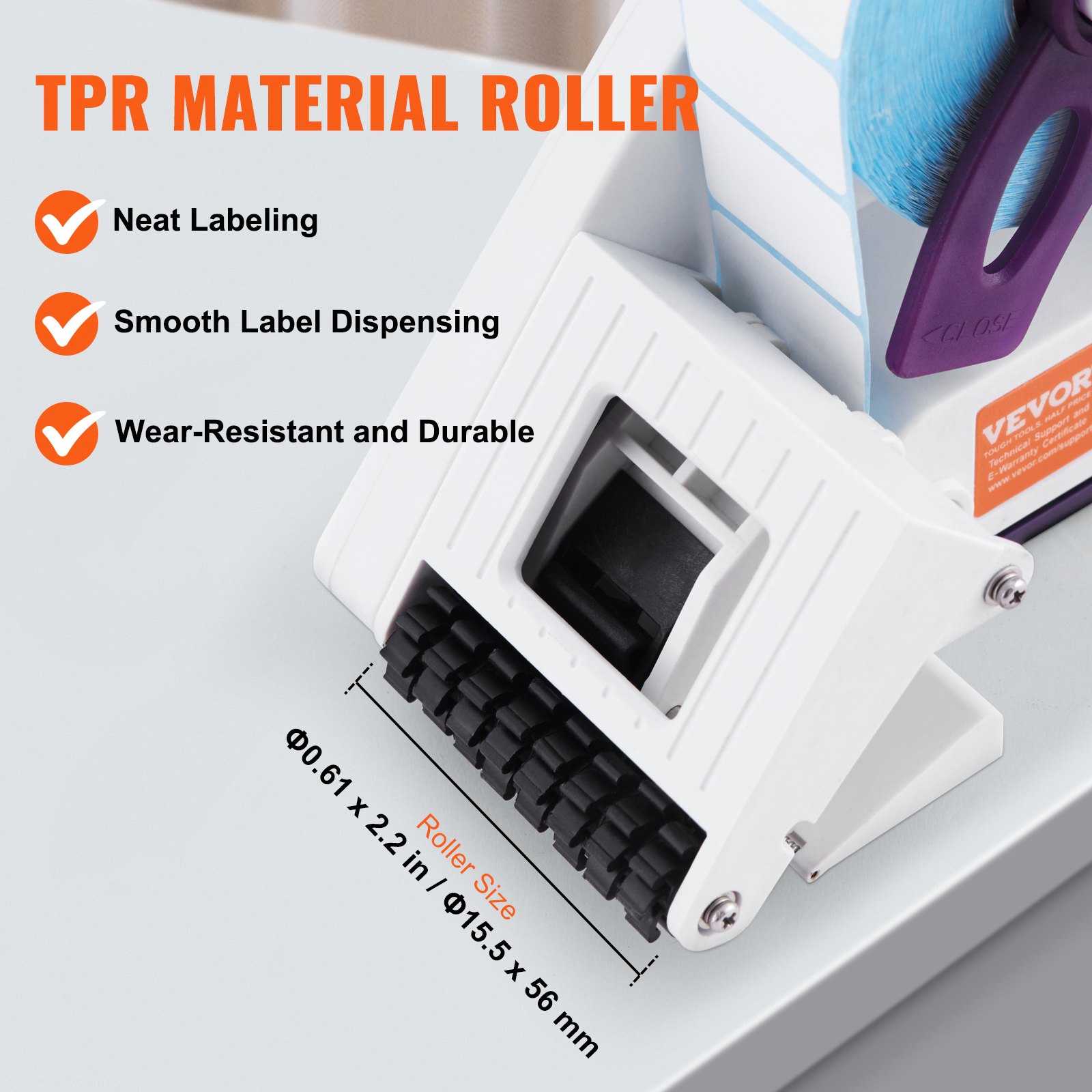 VEVOR Manual Label Applicator, 15-55 mm Label Width, 20-60 mm Label ...