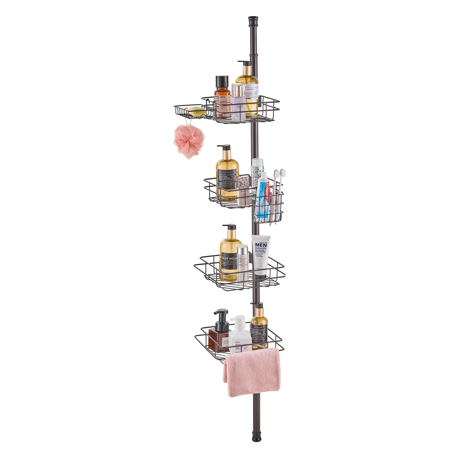 VEVOR Shower Corner Caddy Tension Pole, 42