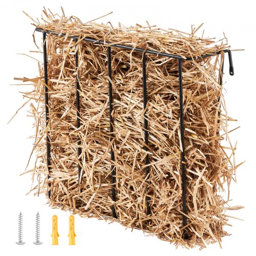 VEVOR Livestock Hay Feeder 24 Gallons Wall Mounted Goat Hay Rack for ...