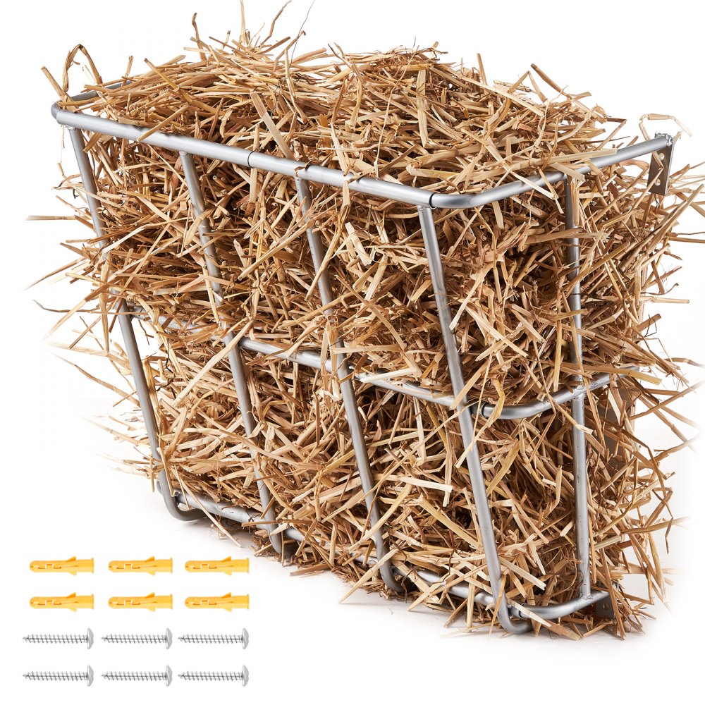 VEVOR Livestock Hay Feeder 18.5 Gallons Wall Mounted Goat Hay Rack for ...