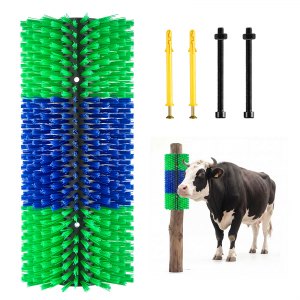 VEVOR Livestock Scratching Brush, 1PC Goat Scratcher Brush Post with 4 ...