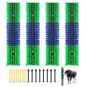 VEVOR Livestock Scratching Brush, 4PCS Goat Scratcher Brush Post with ...