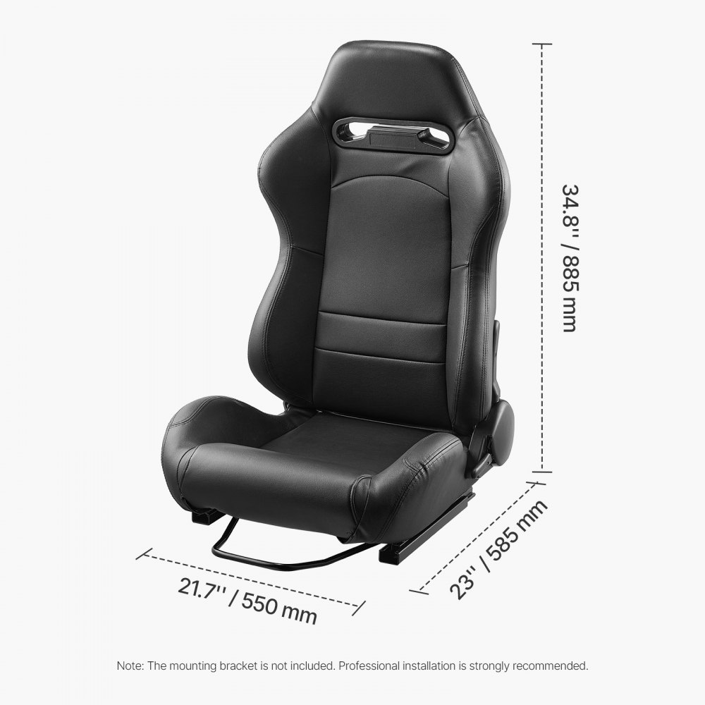 VEVOR Racing Seat, 1 Set, Adjustable Racing Cockpit with Wide Angle ...