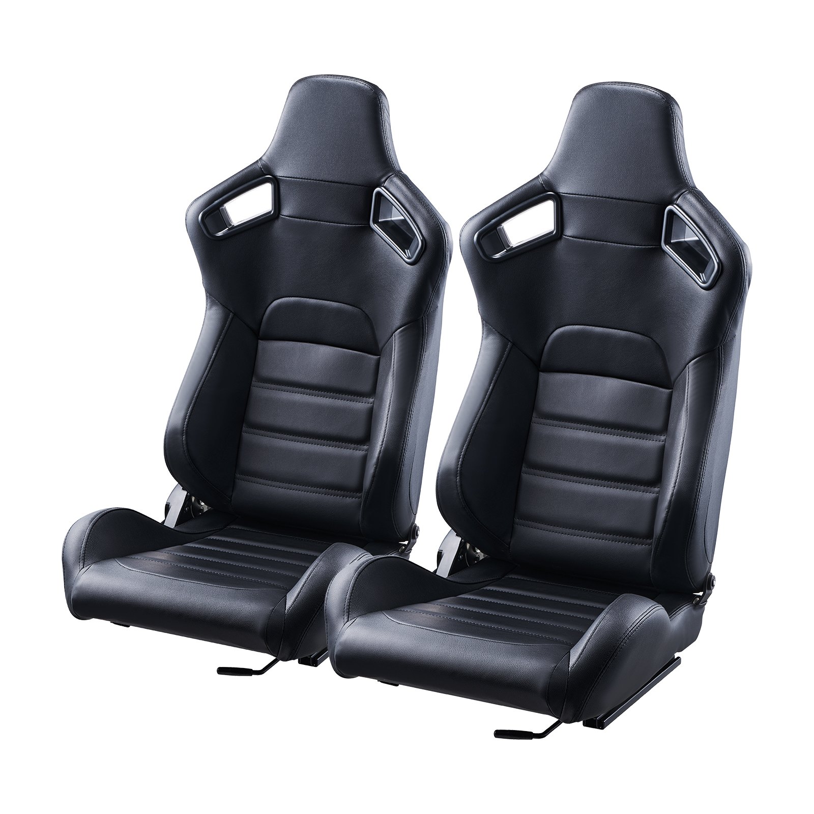 VEVOR Leather Racing Seats – 23 x 22 x 37.8 In, 2 Set