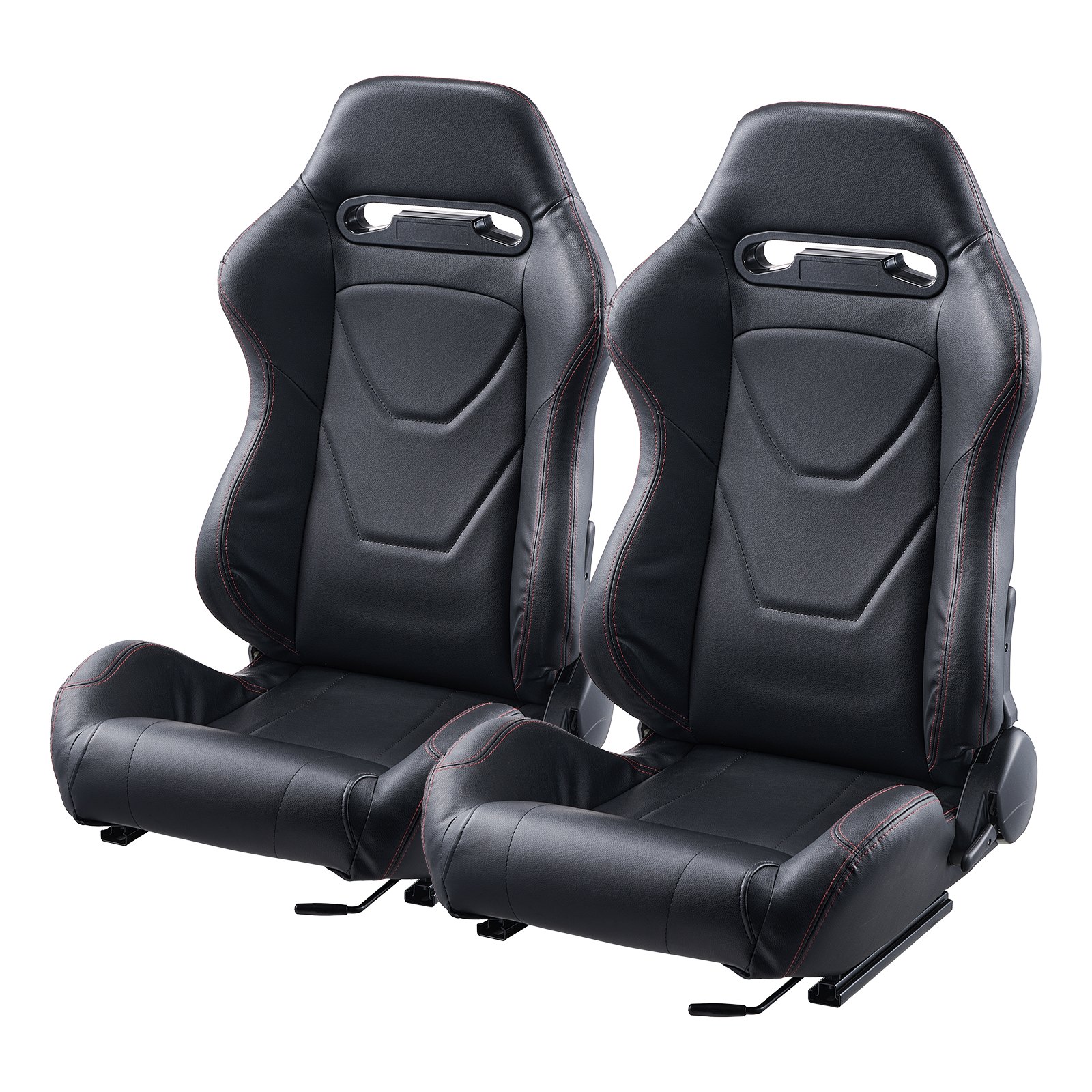 VEVOR Racing Leather Seats – 2 Set, 21.7x23x34.8-inch