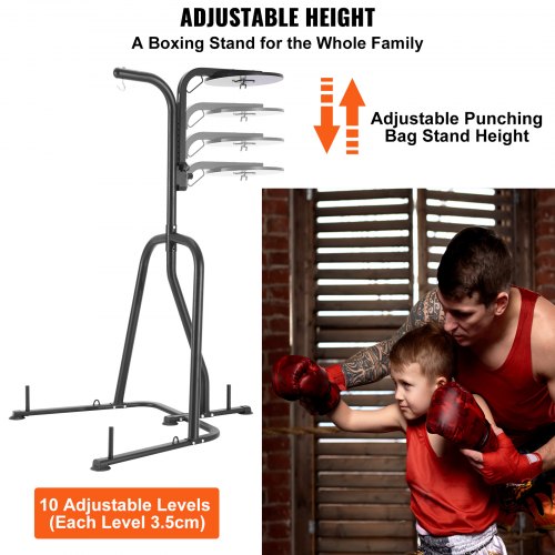 VEVOR 2 in 1 Punching Bag Stand, Steel Heavy Duty Workout