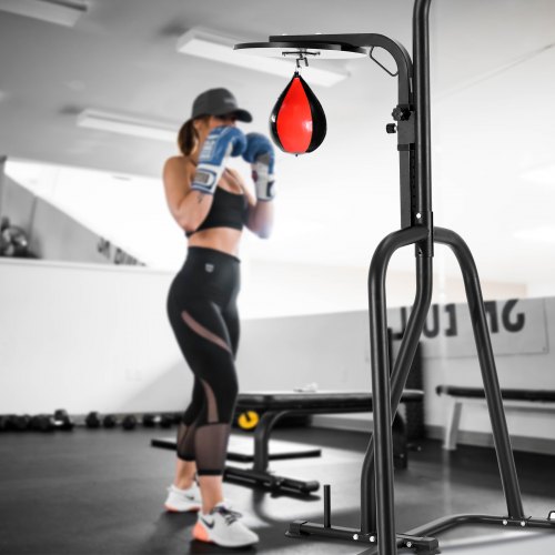 VEVOR 2 in 1 Punching Bag Stand, Steel Heavy Duty Workout Equipment ...