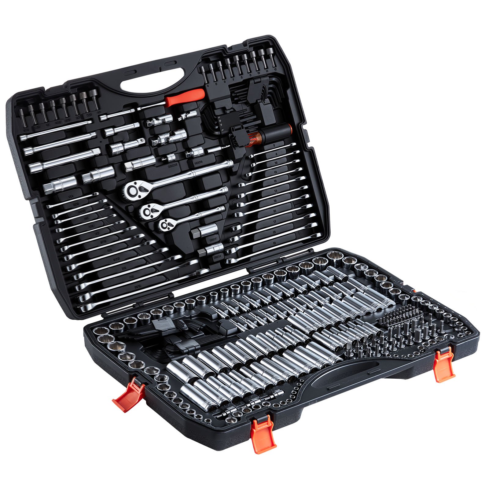 VEVOR Mechanics Tool Set, 308-Piece Mechanic Tool Kit, 1/4 in, 3/8 in ...