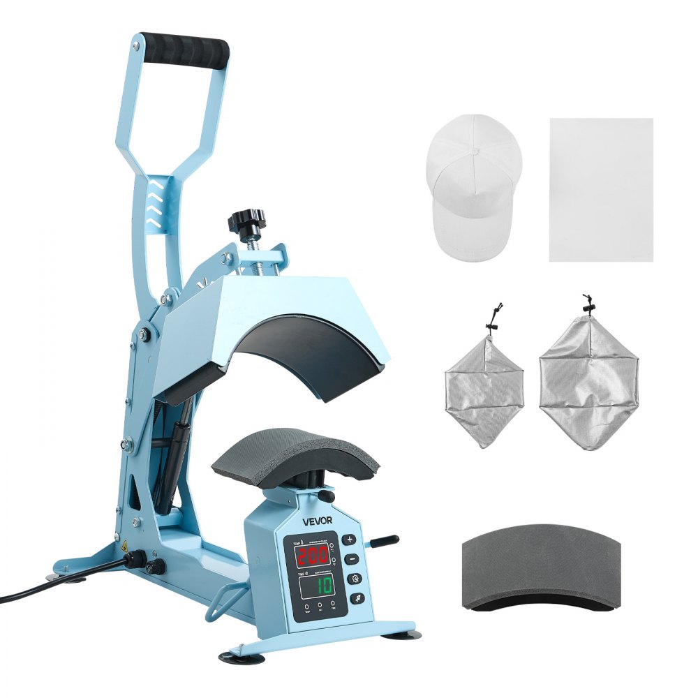 VEVOR Cap Heat Press Machine – 2 Platens, 580W, 32–449℉