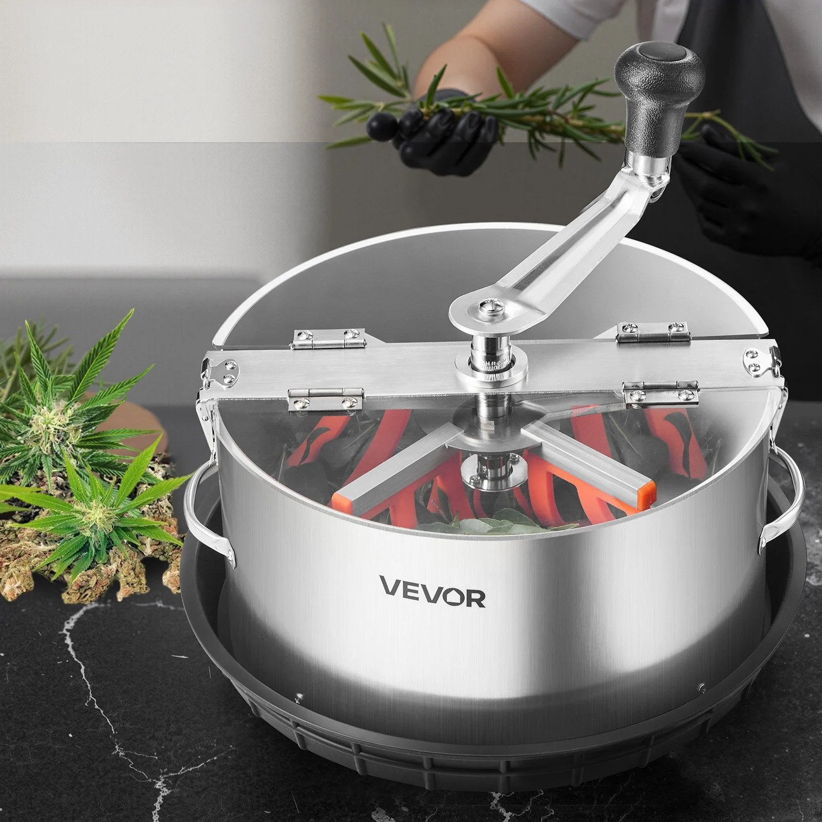 VEVOR Manual Bud Leaf Trimmer, 12 in Reaper Bowl Bud Trimmer with ...