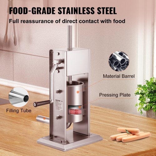 VEVOR Manual Sausage Stuffer, 5LBS/3L Capacity, Two Speed VEVOR Manual Sausage Stuffer, 5LBS/3L Capacity, Two Speed