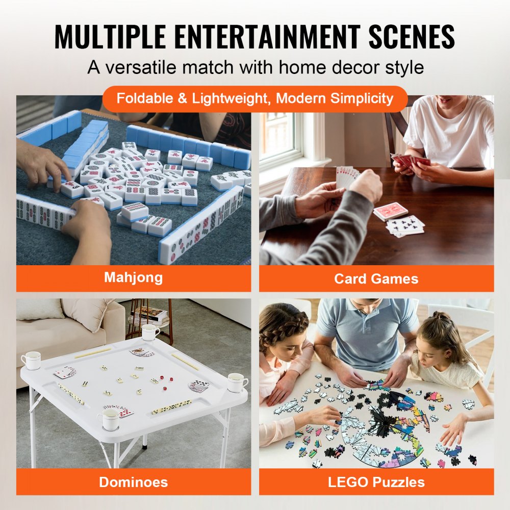 Ktaxon 35" Folding Mahjong Square Table Multi-Game Table For Indoor
