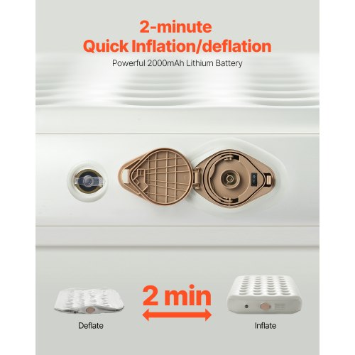 VEVOR Air Mattress Twin with Frame, 1 Person Inflatable Mattress with ...