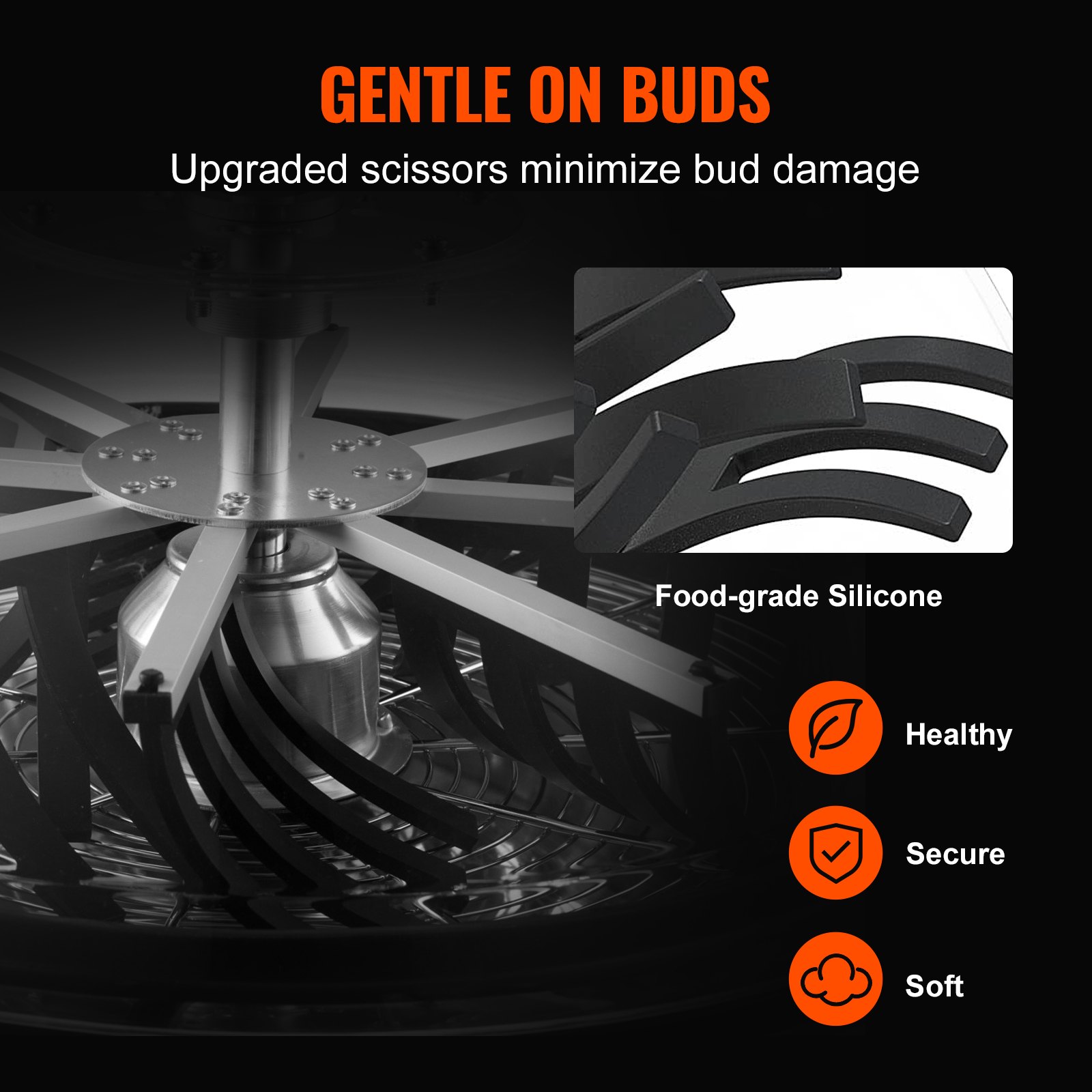 VEVOR Leaf Bowl Trimmer, 19'' Trimmer Bowl, Manual Bud Trimmer with