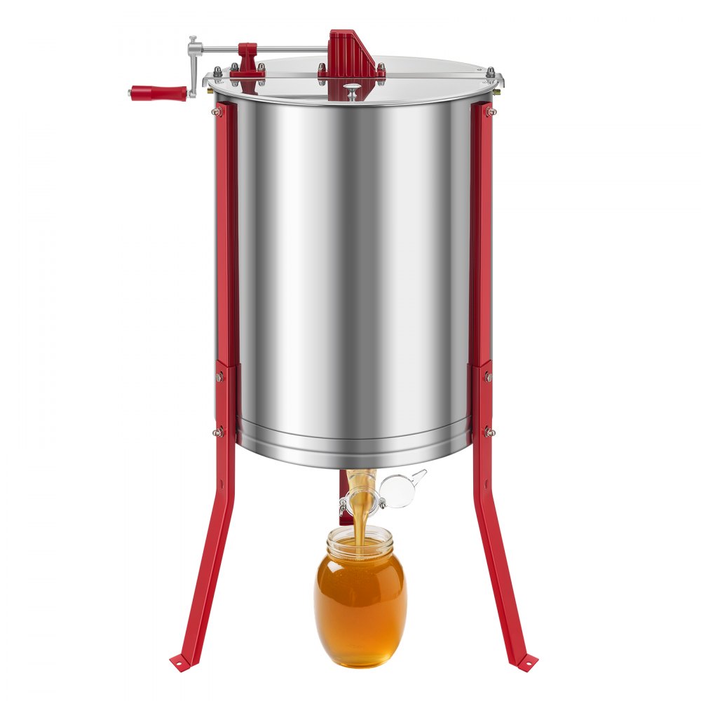 VEVOR Manual Honey Extractor – 6 Frame, 3 Leg Stand