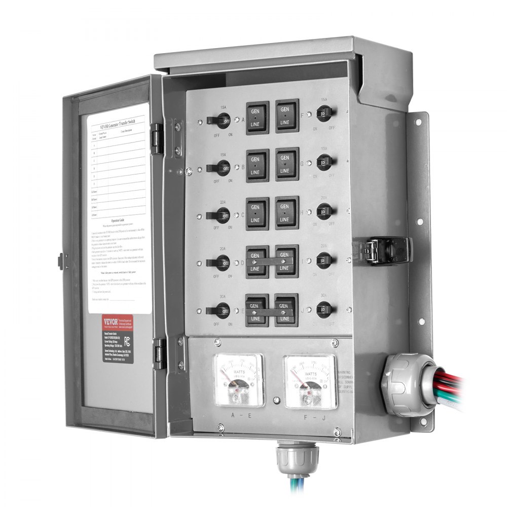 VEVOR 50A Manual Transfer Switch Kit for Generators