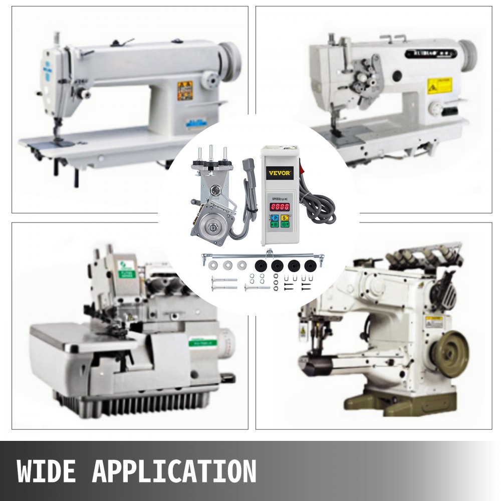 VEVOR CS1000 Sewing Machine Servo Motor, 3/4HP 4500rpm Single Phase ...